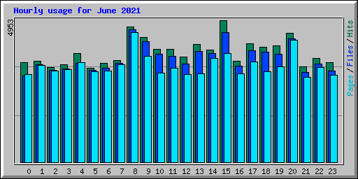 Hourly usage for June 2021