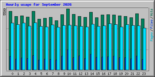 Hourly usage for September 2026